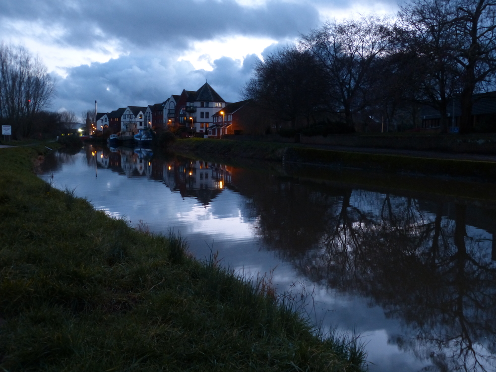 Exeter canal in dusk