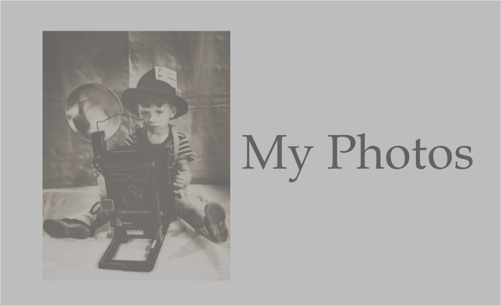 boy with old camera